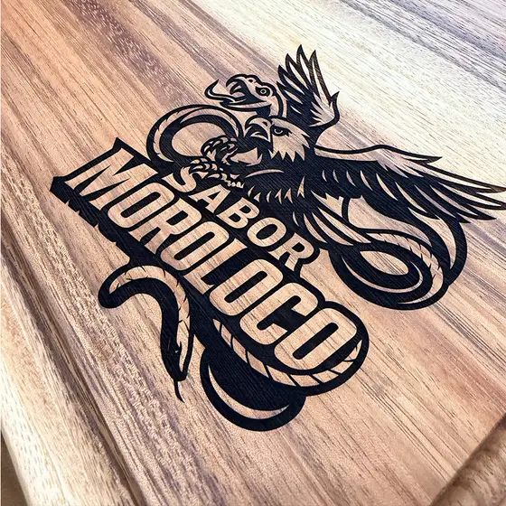 Engraved serving board — Custom-engraved serving board